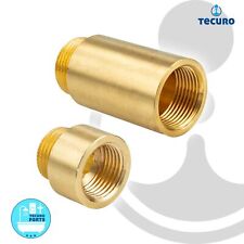 tecuro Hahnverlängerung Messing blank Gewindefitting Verlängerung Anschluss