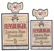 x1314 FLENSBURG  Joh. Landt JAMAICA RUM Etikett label étiquette rhum