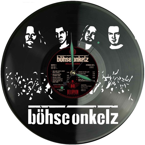 Böhse onkelz vinyl wanduhr - böhse,