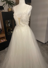 Weißes linie ballkleid - a-linie,