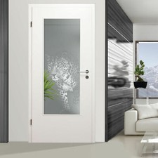 Glaseinsatz Innentürglas für Holztür mit Lasergravur LALD-006-F "Jaguar"