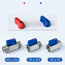 Mini Kugelhahn IG AG 1/8 bis 1/2 Zoll Absperrhahn Wasserhahn Pneumatik Messing