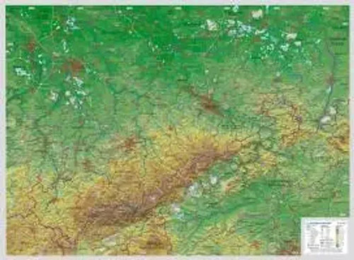 Reliefkarte sachsen klein - reliefkarte,
