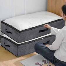 2X Unterbett Aufbewahrungstasche Vliesstoff Unterbettkommode Kleideraufbewahrung