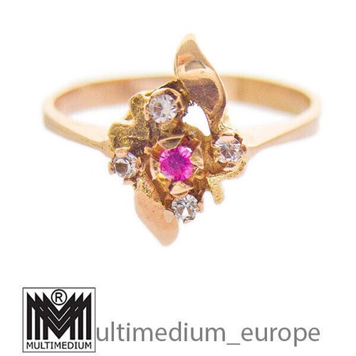 585 gelbgold rubin ring - 585,