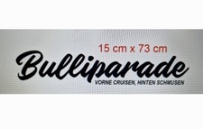 Bulliparade Heckscheiben Aufkleber VV Bulli Volkswagen Bus VAN Sticker In Weiß 
