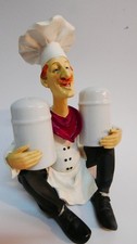 Paul Bocuse Keramik Aufsteller Salz/ Pfefferstreuer, figürlich aus Sammlung TOP!