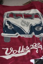 Original Volkswagen Bulli T1 Reisedecke Wolldecke 150x130 cm rot blau