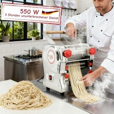Elektrische Nudelmaschine Nudelstärken Einstellbar 550W Edelstahl Nudelpresse
