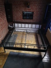 Schlafzimmerbett Metallbett Bettgestell Bett Doppelbett + Lattenrost