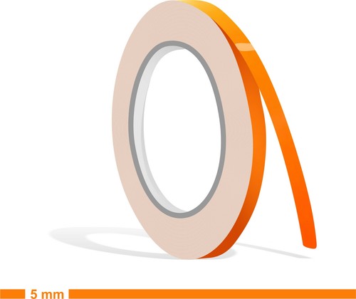 Zierstreifen 5mm neon orange - neon,