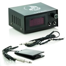 Tattooset Tattoo Netzteil LCD Digital Tattoo Netzgerät Fußpedal & Clipcord Kabel