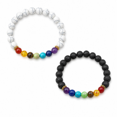 Chakra armband lavastein - armband,