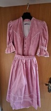 Dirndlkleid mit Schürze knielang in rosa Gr 40 Alphorn