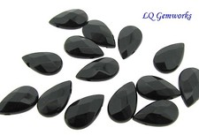 TEN (10) BLACK ONYX 9x15mm
