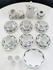 Vintage Fürstenberg Schlossgarten Kaffee-Service 6 Personen 26 Teile Kanne Vase