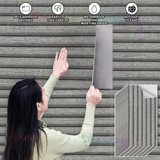 80X Holz Wandpaneele Selbstklebend Holzoptik Wandaufkleber PVC Küche Bad 30x60CM