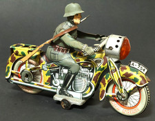 Altes Arnold Motorrad A 754 Militär Blech Spielzeug Blechspielzeug Blechmotorrad