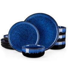 Geschirr set blau steingut - set,
