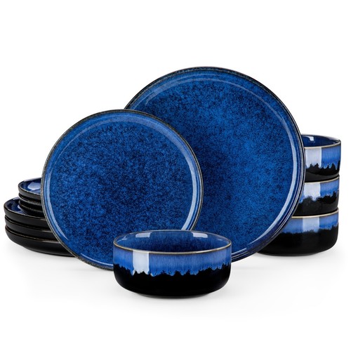 Geschirr set blau steingut - geschirr,