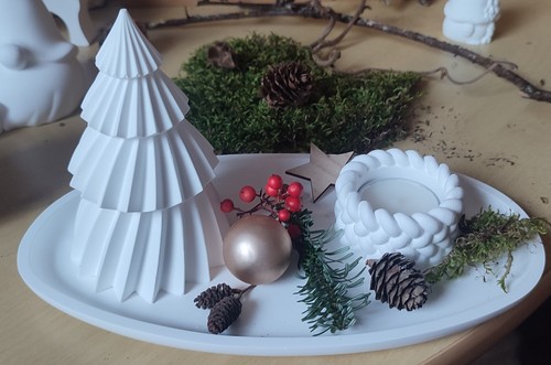 Weihnachtteller handgegossen