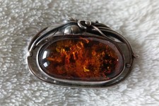 Bernstein Brosche Anhänger