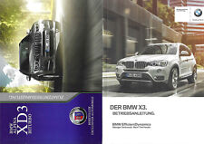 BMW X3 + ALPINA XD3 Biturbo Bedienungsanleitung F25 2014 / 2016 Handbuch  BA