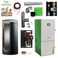 Robin Wood Pellet Heizung Komplett Paket + Pufferspeicher + Pelletkessel Pellet