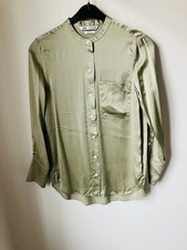Seidenbluse Zara Gr. S grau