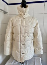 Designer s Steppjacke Jacke Anorak Parka Gr 40 Kapuze Ivory Creme Weiß Elfenbein