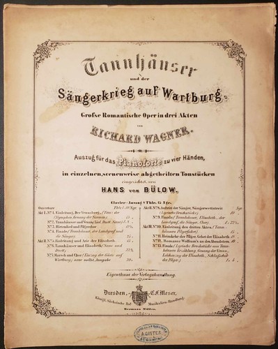 Wagner bülow tannhäuser - bülow:,