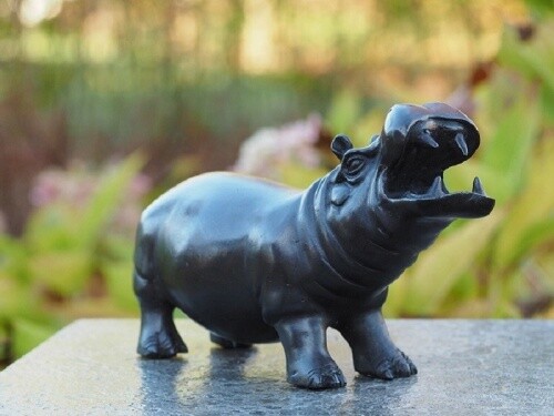 Bronzefigur nilpferd hippo - bronzefigur, nilpferd/hippo