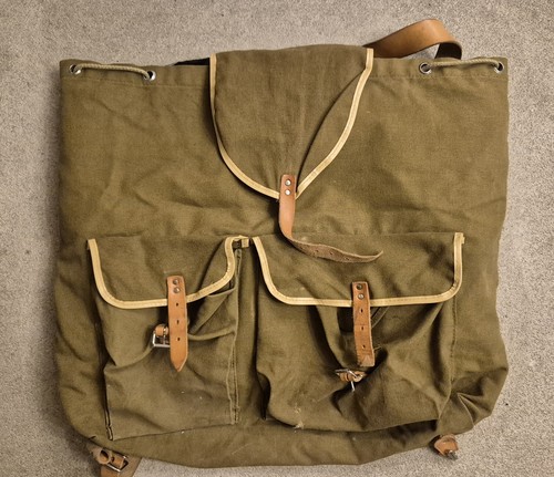 Vintage canvas rucksack - canvas, armee