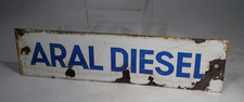 altes Email Schild Aral Diesel - Tankstelle