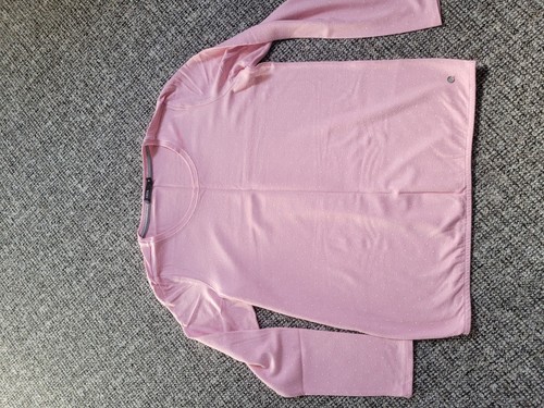 Cecil strickshirt rosa - strickshirt, rosa/weiß