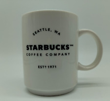 Starbucks Tasse Mug Seattle WA White Creme Est 1971 14 Oz 414 ml
