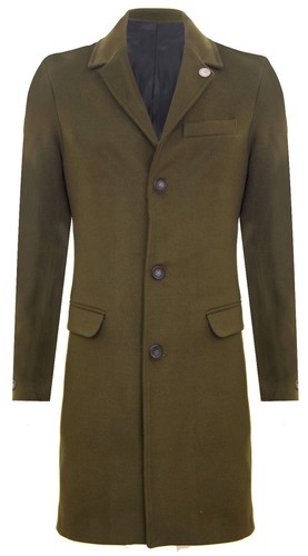 Herren lang olive wolle - 3/4,