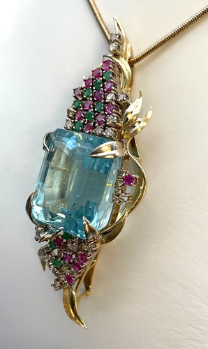 Anhänger aquamarin 110karat - aquamarin,