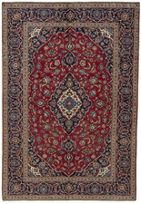 Perserteppich Kashan Kork 293 x 200 cm Orientteppich Top Zustand - rot