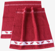 2x Handtücher Elche Kracht