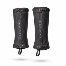 Charro leather black piel - leather,