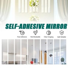 10 Spiegelfolie Selbstklebend Wand Möbel Wandspiegel Folie Spiegel 20*5cm