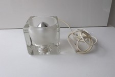 Lampe 70er Jahre  Peill & Putzler Cube Tischlampe Ice Glas Space Design