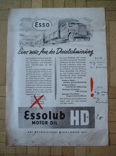 Esso essolub motor - essolub, oil,