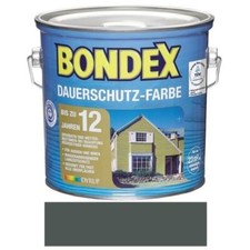 Bondex Dauerschutz-Farbe Wetterschutzfarbe Holzfarbe 2,5 L Basaltgrau