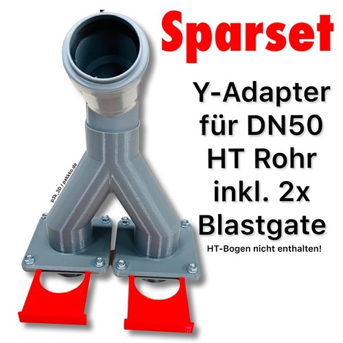 Adapter inkl 2x - 2x, blastgate