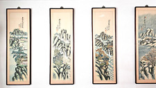 Wandbilder Deko  asiatische Malerei auf Reispapier; 4 Jahreszeiten; aufhängend