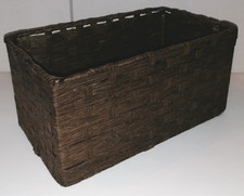 Kleiner KORB Kaffee-Braun 24 x 14 x 11,5 cm BrotKorb Aufbewahrung Box Kiste Deko