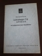 Kurzanleitung Magirus Deutz LKW 7tgl Jupiter 6x6  Stand 10/1961