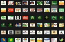 Meto A5 Werbeschilder Marken E bis H alte Logos Bier Limo Wasser Saft Sammler